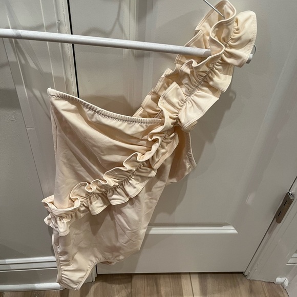 NWT ULLA JOHNSON Capri Maillot One Piece Swimsuit Cowrie Cream - Picture 5 of 7